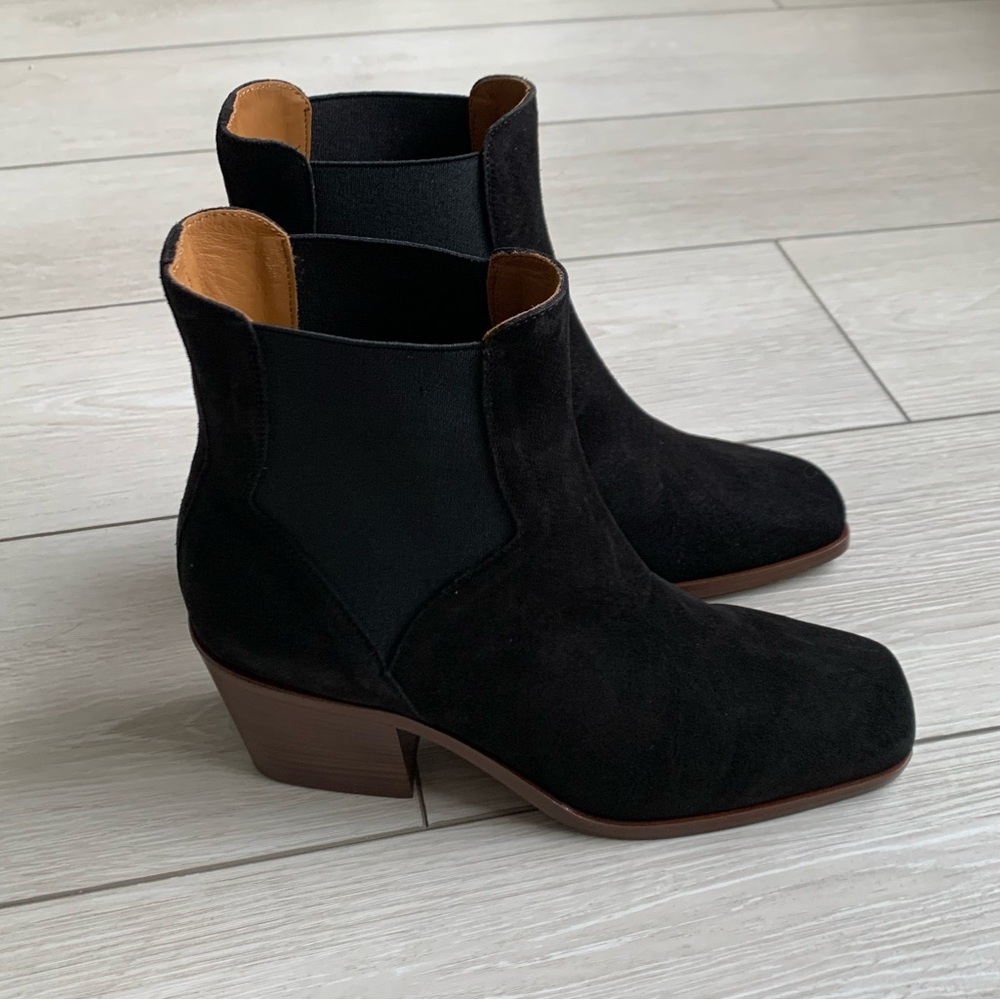 M. Gemi Lelia Western Booties Black Suede 40 / US 9